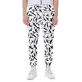 Black And White Guns Pattern Print Joggers