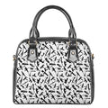 Black And White Guns Pattern Print Shoulder Handbag