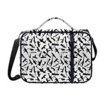 Black And White Guns Pattern Print Shoulder Strap Bible Bag
