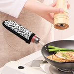 Black And White Guns Pattern Print Skillet Handle Cover