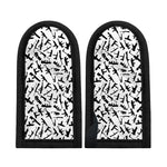 Black And White Guns Pattern Print Skillet Handle Cover