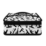 Black And White Guns Pattern Print Small Lunch Bag