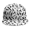 Black And White Guns Pattern Print Snapback Cap