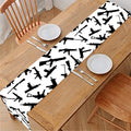 Black And White Guns Pattern Print Table Runner