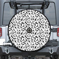 Black And White Guns Pattern Print Tire Cover With Camera Hole