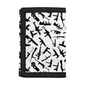 Black And White Guns Pattern Print Trifold Wallet