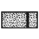 Black And White Guns Pattern Print Trifold Wallet