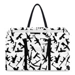 Black And White Guns Pattern Print Utility Tote Bag