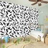 Black And White Guns Pattern Print Wall Sticker