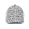 Black And White Guns Pattern Print White Mesh Trucker Cap