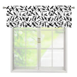 Black And White Guns Pattern Print Window Valance