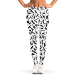 Black And White Guns Pattern Print Women's Leggings