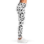 Black And White Guns Pattern Print Women's Leggings