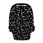Black And White Halloween Bat Print Baby Seat Cover