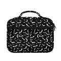 Black And White Halloween Bat Print Briefcase Bible Bag