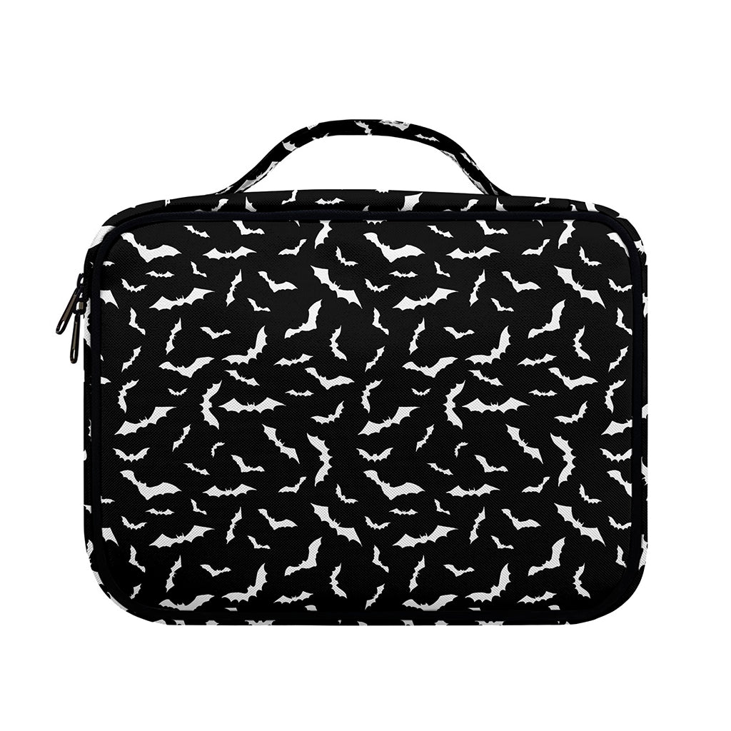 Black And White Halloween Bat Print Briefcase Bible Bag