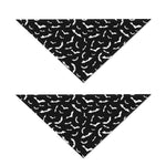 Black And White Halloween Bat Print Dog Bandana