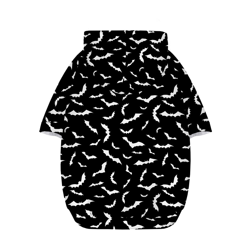 Black And White Halloween Bat Print Dog Zip Up Hoodie