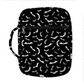 Black And White Halloween Bat Print Front Pocket Bible Bag