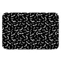 Black And White Halloween Bat Print Indoor Door Mat