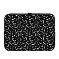 Black And White Halloween Bat Print Laptop Sleeve