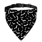 Black And White Halloween Bat Print Over The Collar Dog Bandana