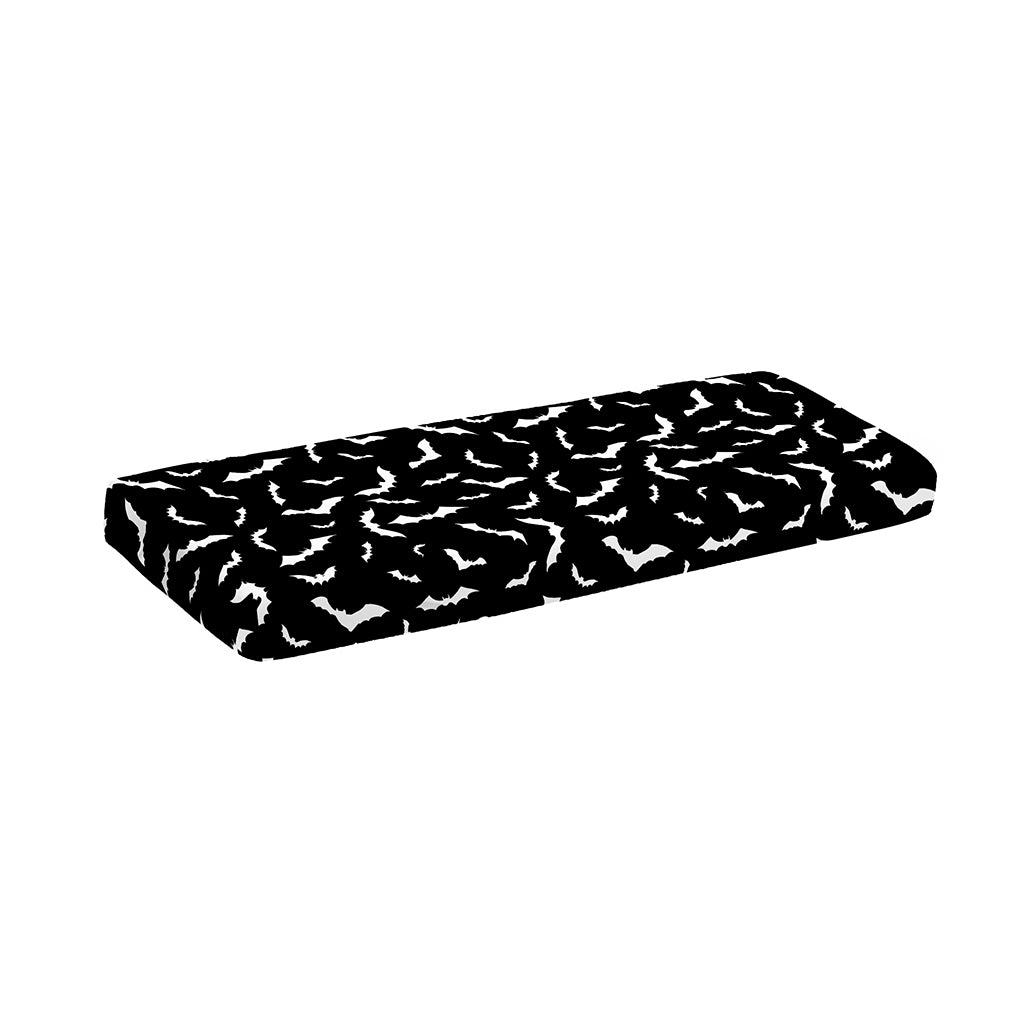 Black And White Halloween Bat Print Piano Keyboard Cover
