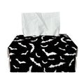 Black And White Halloween Bat Print Rectangle Tissue Box Cover