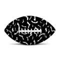 Black And White Halloween Bat Print Rugby Ball