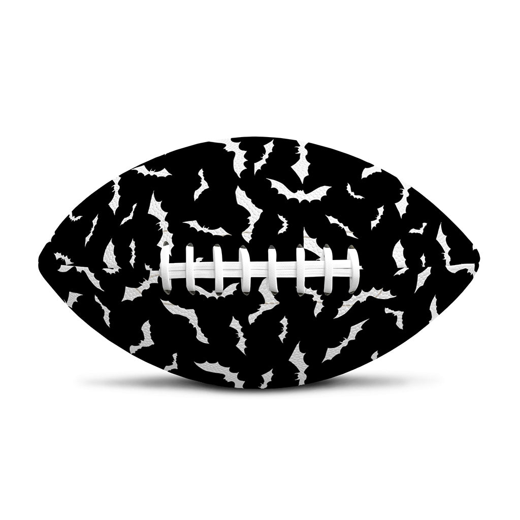Black And White Halloween Bat Print Rugby Ball