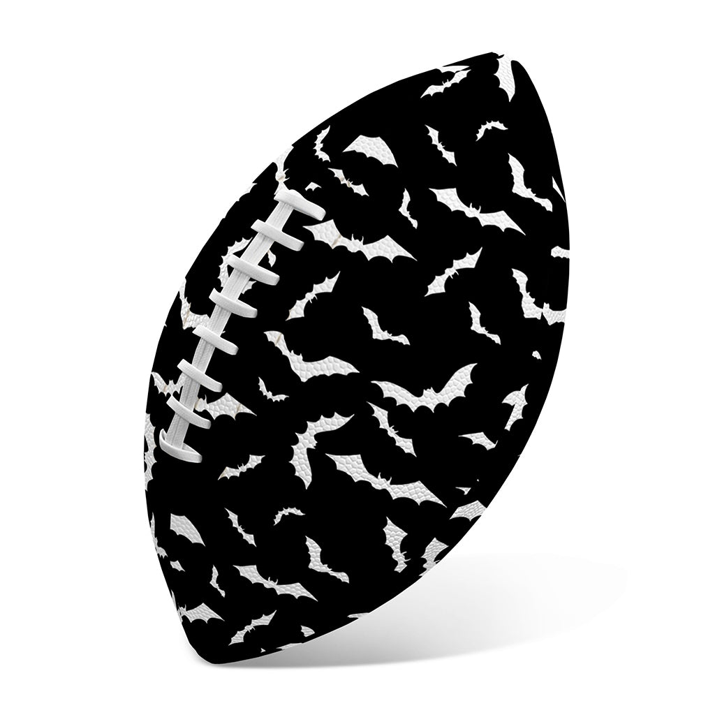 Black And White Halloween Bat Print Rugby Ball