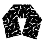Black And White Halloween Bat Print Scarf