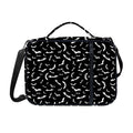 Black And White Halloween Bat Print Shoulder Strap Bible Bag
