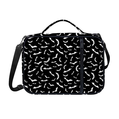 Black And White Halloween Bat Print Shoulder Strap Bible Bag