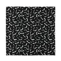 Black And White Halloween Bat Print Silk Bandana
