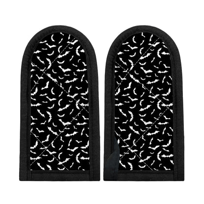 Black And White Halloween Bat Print Skillet Handle Cover