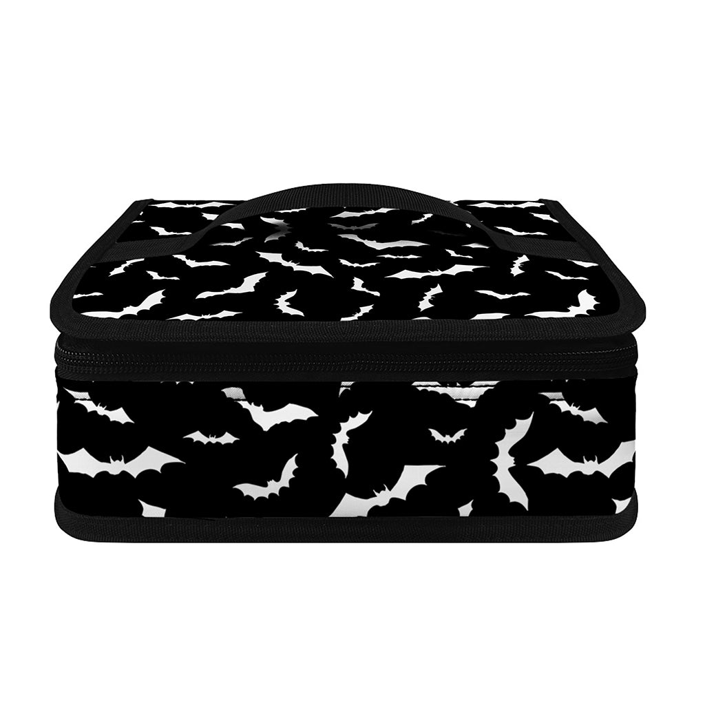 Black And White Halloween Bat Print Small Lunch Bag