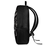 Black And White Hamburger Print 17 Inch Backpack