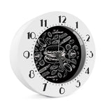 Black And White Hamburger Print Alarm Clock