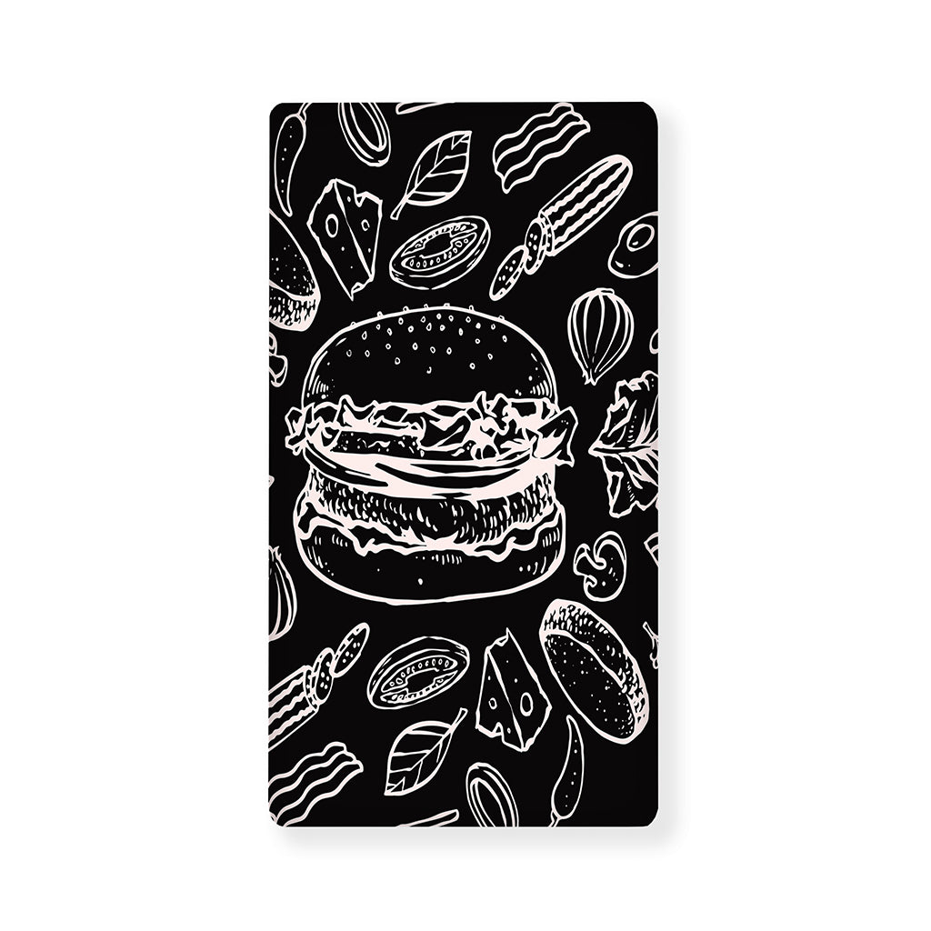 Black And White Hamburger Print Baby Crib Sheet