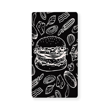 Black And White Hamburger Print Baby Crib Sheet