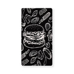 Black And White Hamburger Print Baby Crib Sheet
