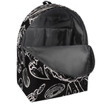 Black And White Hamburger Print Backpack