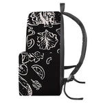 Black And White Hamburger Print Backpack
