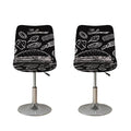 Black And White Hamburger Print Bar Stool Covers