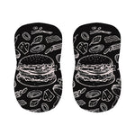 Black And White Hamburger Print Bar Stool Covers