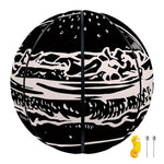 Black And White Hamburger Print Basketball