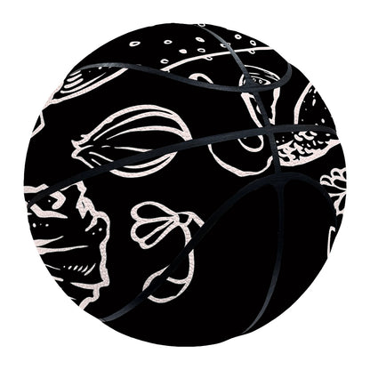 Black And White Hamburger Print Basketball