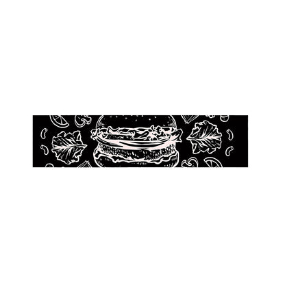 Black And White Hamburger Print Bed Runner