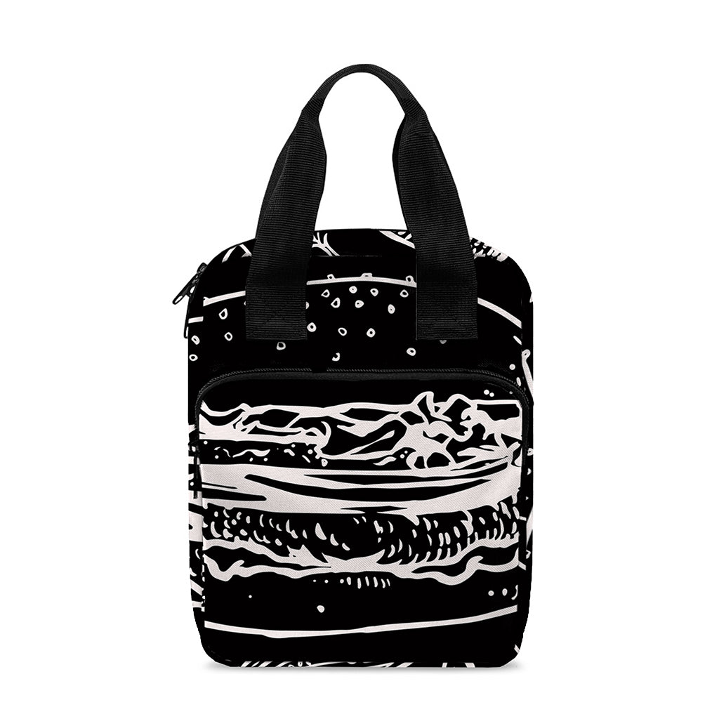 Black And White Hamburger Print Bible Tote Bag